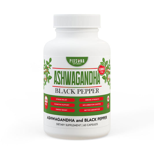 Ashwagandha and Black Pepper Supplement (60 capsules)