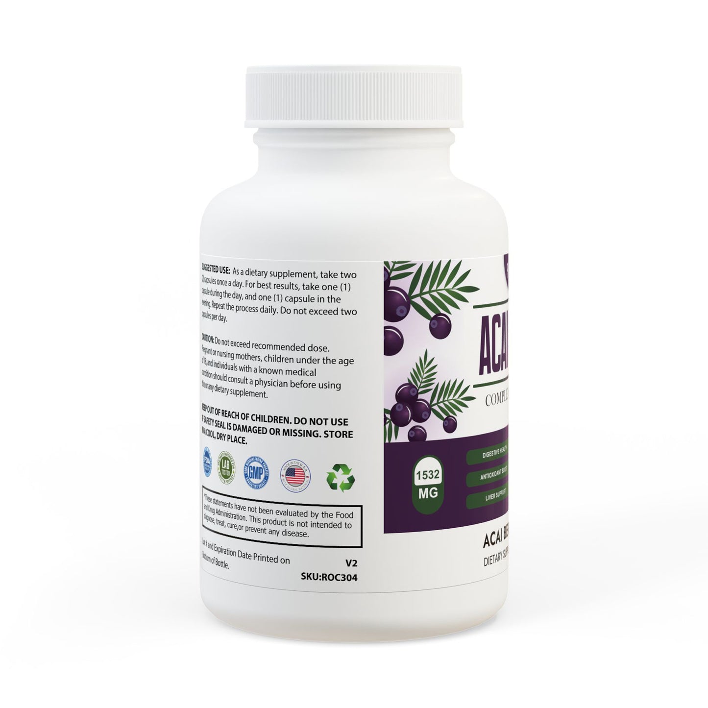 Acai Berry Complex Supplement (60 Capsules)